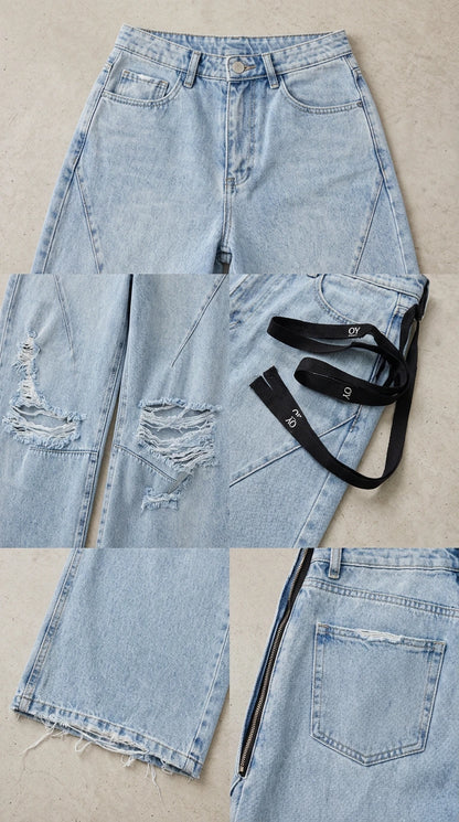 Detailed flat lay showing fabric texture, collar, and side tie straps